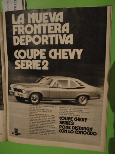 Publicidad Chevy Coupe Serie 2 Año 1972