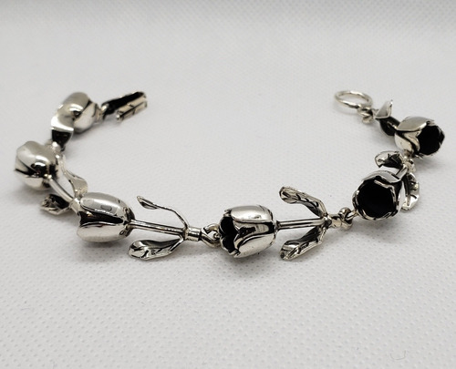 Pulsera De Tulipanes De Plata 925