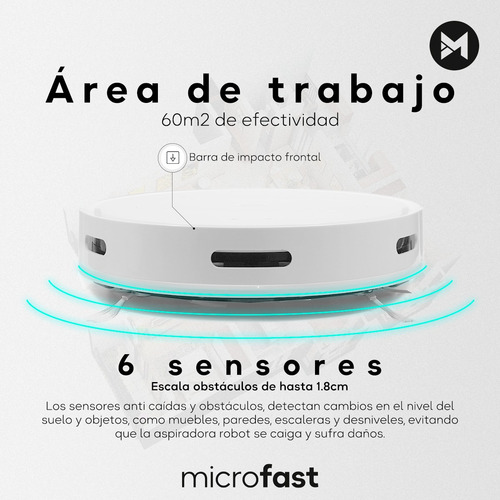 Aspiradora Trapeadora Robot Smart Inteligente App De Control