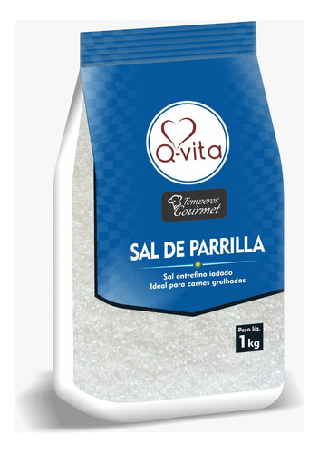 Sal De Parrilla Q-vita Pacote 1 Kg Pacote Unidade Q-vita
