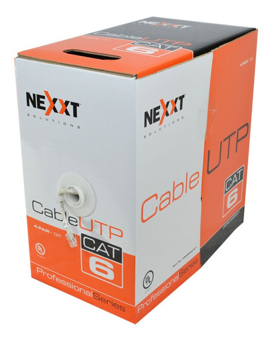 Cable De Red Utp Nexxt Cat6 305metros Cobre 100% 24 Awg Azul