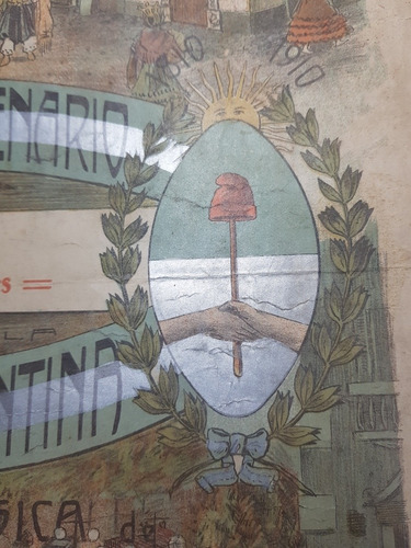 Imagen 3 de 9 de Partitura Centenario 1810 / 1910 Cromolitografia Mag 57541