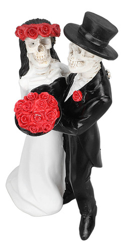 - Estátua De Casal De Noivos Esqueleto, Dia Dos Mortos,