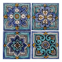 Comprar Azulejos Mayolicas 10x10 Tanger Océano. Pack X 8 Unid.