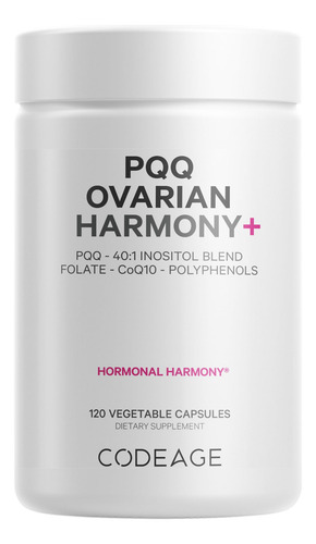 Codeage Pqq Ovarian Harmony Pqq Inositol Coq10 120 Cápsulas