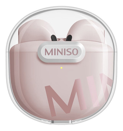 Auriculares Bluetooth De Oreja Inalámbrica Miniso M01 Color Rosa