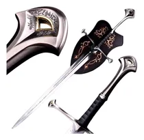 Comprar Espada Señor De Los Anillos Aragorn Anduril Hoja Grabada Color Plateado