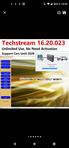 Mini Vci Techstream Con El Software Para Windows 7 ,8y10