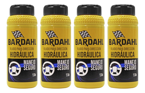 Kit 4 Fluido Para Direccion Hidraulica Bardahl 350ml