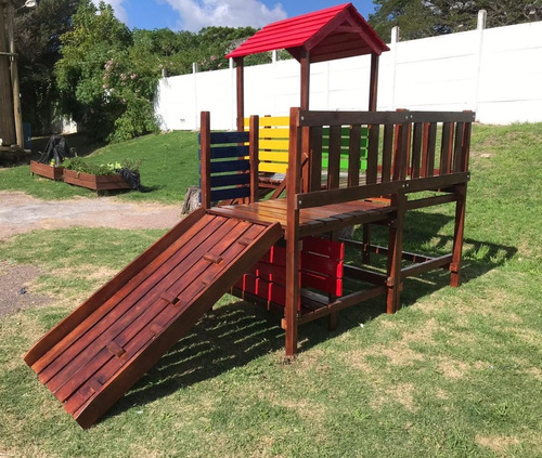 Juego De Madera Exterior Con Tobogan 