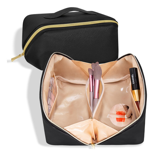 Rlokosfb Bolsa De Maquillaje Con Asa Y Divisor, Bolsa De Cos