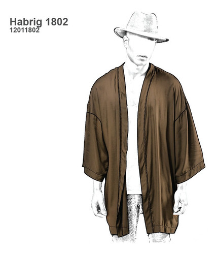 Moldesunicose Patrón Abrigo Kimono Oversize Hombre Papel