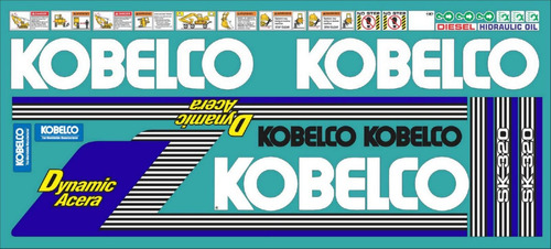Kit De Calcomanías Para Kobelco Sk320