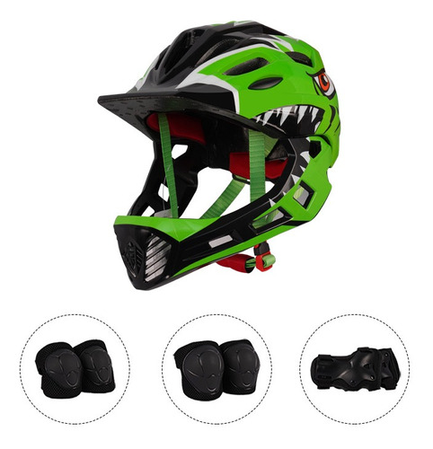 Casco Protección Kit Niños Bicicleta Skate Scooter 3-13 Años