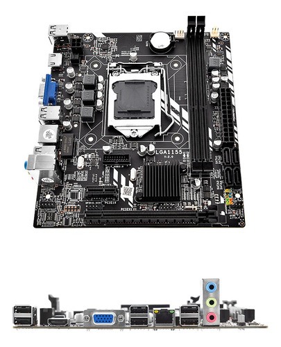 Placa Base H61m 1155 Pines Ddr3 Interfaz Hd De Doble Canal