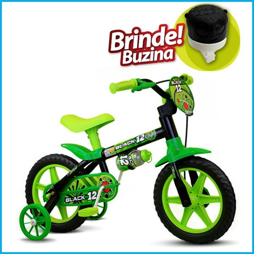 Bicicleta Infantil Nathor Aro 12 Masculina Black 12