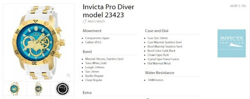 Relogio Invicta 23423, Original Na Caixa!!!