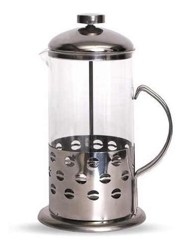 Cafetera Estilo Francesa Manual Émbolo Vidrio Y Acero 600ml 