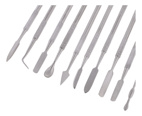 Imagen 2 de 6 de 10pcs/ Set Acero Inoxidable Cuchillo De Tallar Tallador De