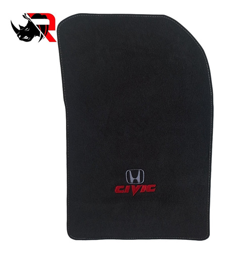 Imagen 3 de 4 de Tapetes Compatibles Con Civic Honda Rojo - Blanco
