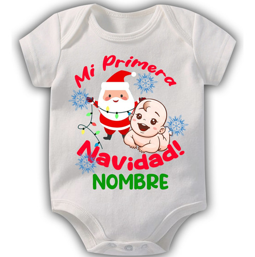 Body Bebé Primera Navidad Personalizado