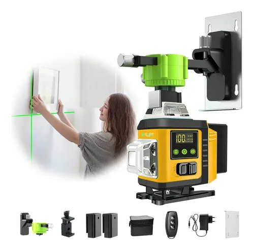 Nível Laser 16 Linhas Verde 40m Recarregável C Controle Pro