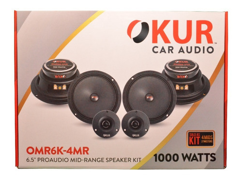 Set De Medios Rangos 6.5´´ Okur Omr6k-4mr 1000w Open Show