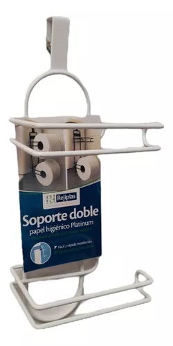 Soporte doble de papel higiénico-Rejiplas-Demás organizadores de baño