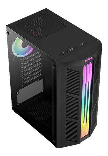 Gabinete Gamer Aerocool Prime G-bk-v2 Vidrio Templado Atx Color Negro