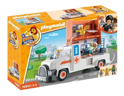 Playmobil Duck On Call Camión Ambulancia 70913