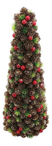 Cone Natalino Decorativo Com Frutas 42x16cm 1110762