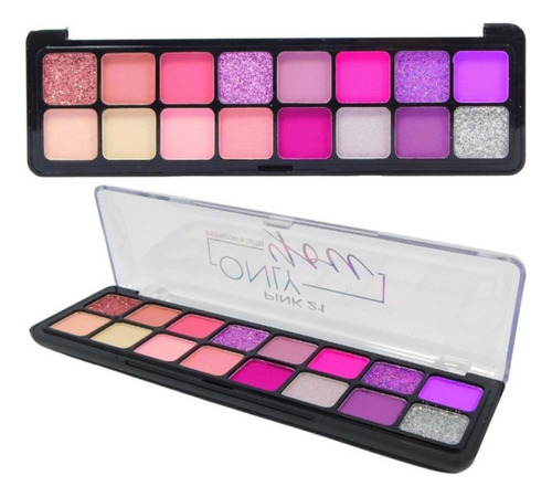 Paleta De Sombras + Glitter Only You Pink 21