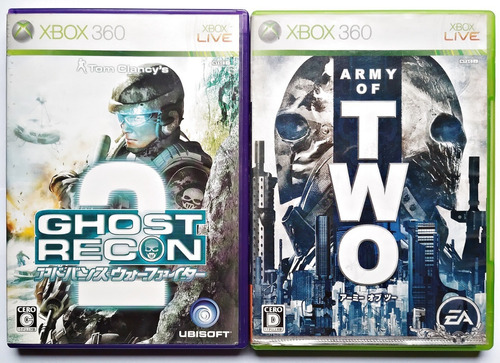 Jogos Ghost Recon 2 E Army Of Two Xbox 360 Japonês Original