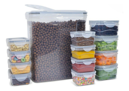 26pc Freshpod Con Tapa A Prueba De Fugas 8328 Praktipod Blanco