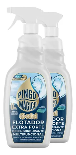 Limpador Pingo Mágico Gold neutra em spray 2 unidades