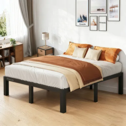 Base De Metal Cama Soporte Recamara Matrimonial Plataforma