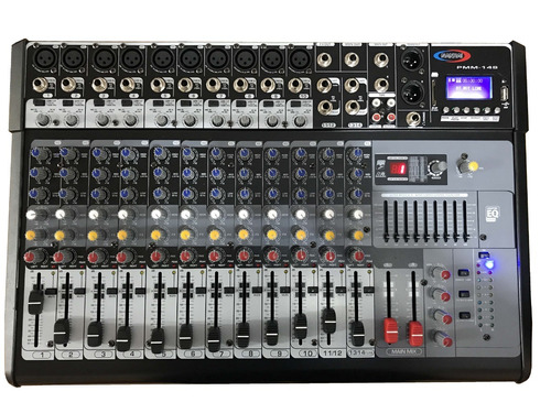 Consola Mixer Sanrai Pmm14s 14 Canales Usb/sd Profesional Bt