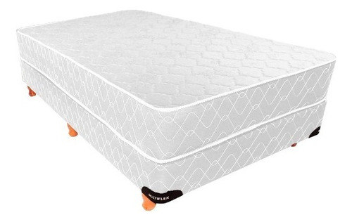 Sommier Colchón 2 Plazas Multiflex Espuma Caribe Classic Color Blanco