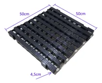 Comprar 4pç Estrado Em Plástico\u002F Palete\u002F Pallet\u002F Pallets 50x50cm Cor Preto Marwell
