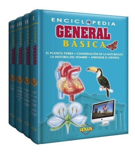 Enciclopedia General Básica 4 Tomos + Cd / Lexus
