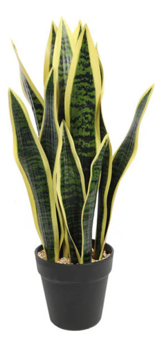 Lengua De Suegra Artificial Amarilla De 53.5 Cm