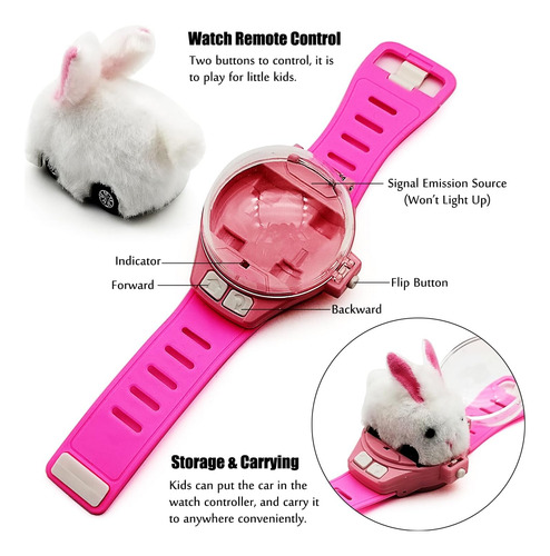 Tipmant Mini Rc Conejo Hare Coche Reloj Radio Control Remoto