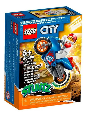 Lego City Moto De Acrobacias Foguete 14 Pecas +5 Anos 60298