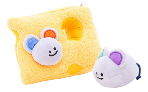 Conjunto De Brinquedos Cheese Mouse Dog Com Tecido Macio Squ