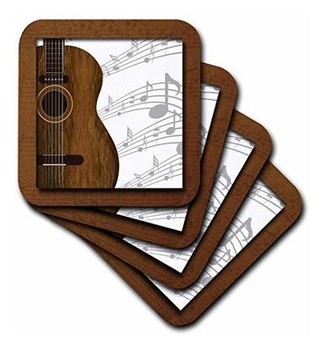 3drose Guitar Music Concept - Ceramic Tile Coasters, Set Of 