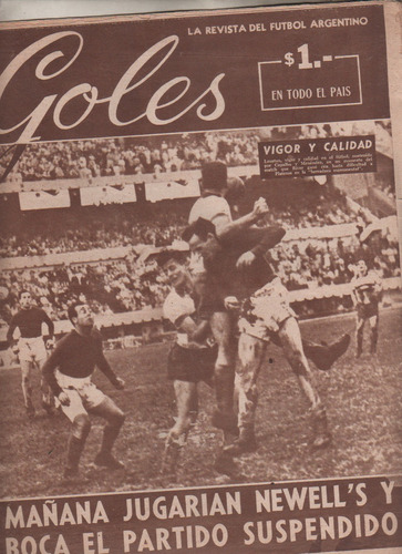 Revista * Goles * N° 208 - Año 1952 - River Vs Platense 