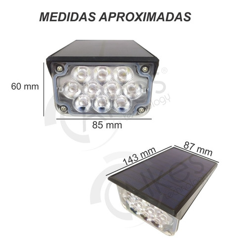 Imagen 4 de 9 de Reflector Led Estaca Panel Solar Luz Jardin Iluminación