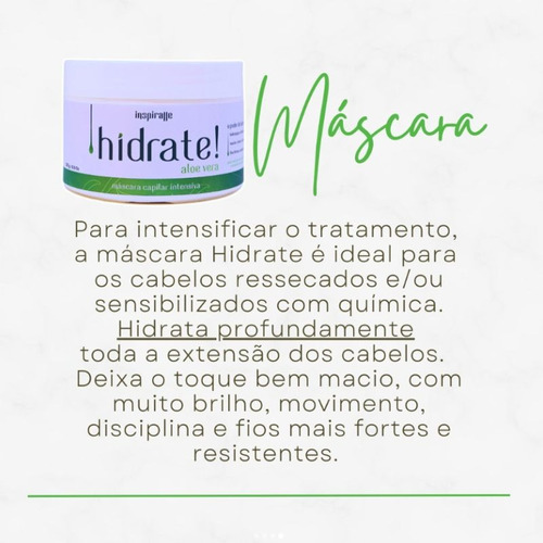 Kit 3un De Hidratação Aloe Vera Shampoo Cond. E Mascara