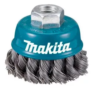 Cepillo de acero tipo copa trenzada 75 X M 14 D-24131- Makita Color Blue