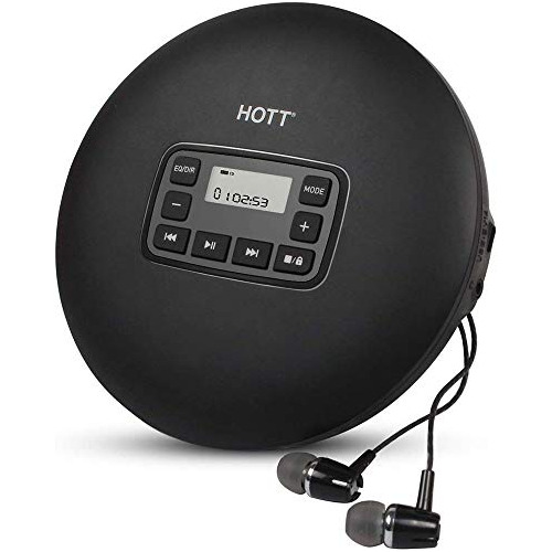 Cd Reproductor De Cd Portátil Hott 204 Auriculares Con...